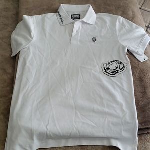 Billionaire Boys Club White Mesh Polo Shirt Medium